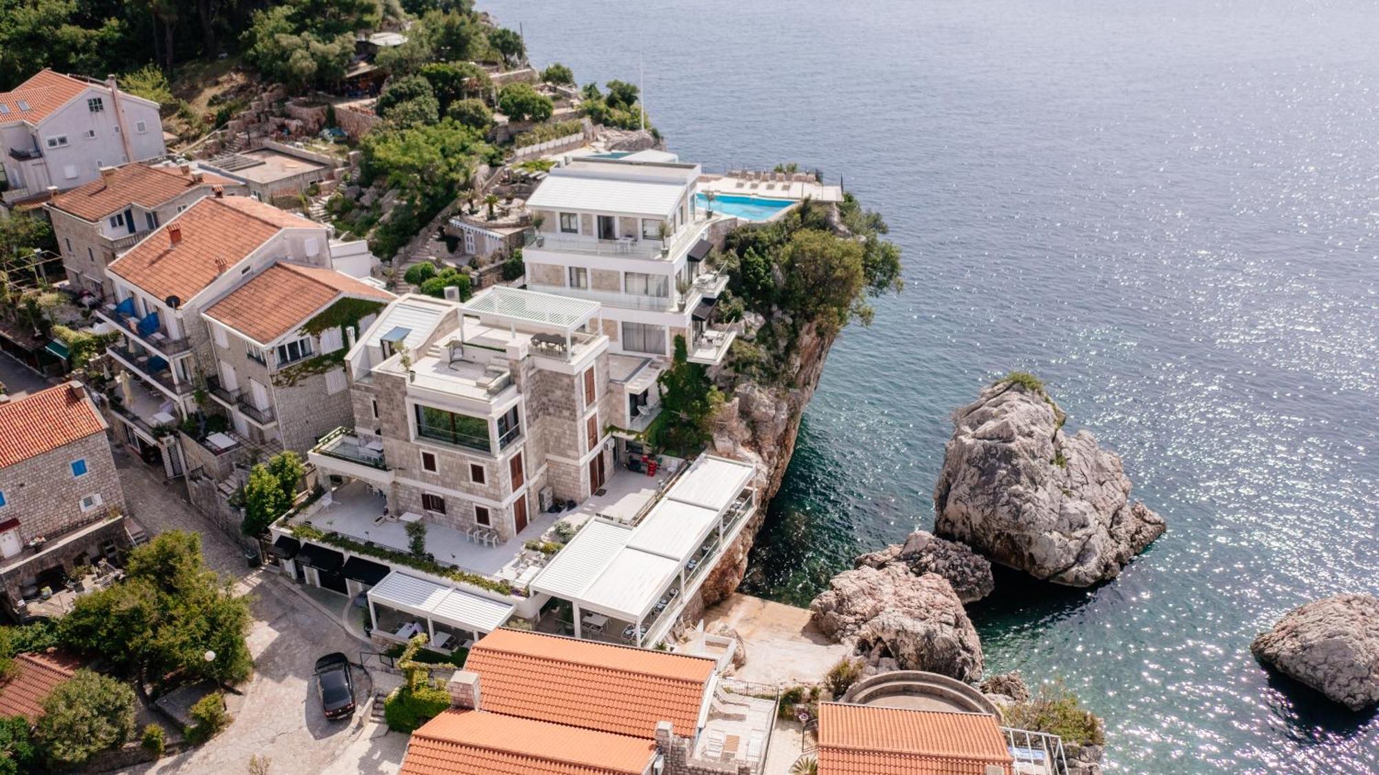 Blanche Cliff Apartments Sveti Stefan Esterno foto