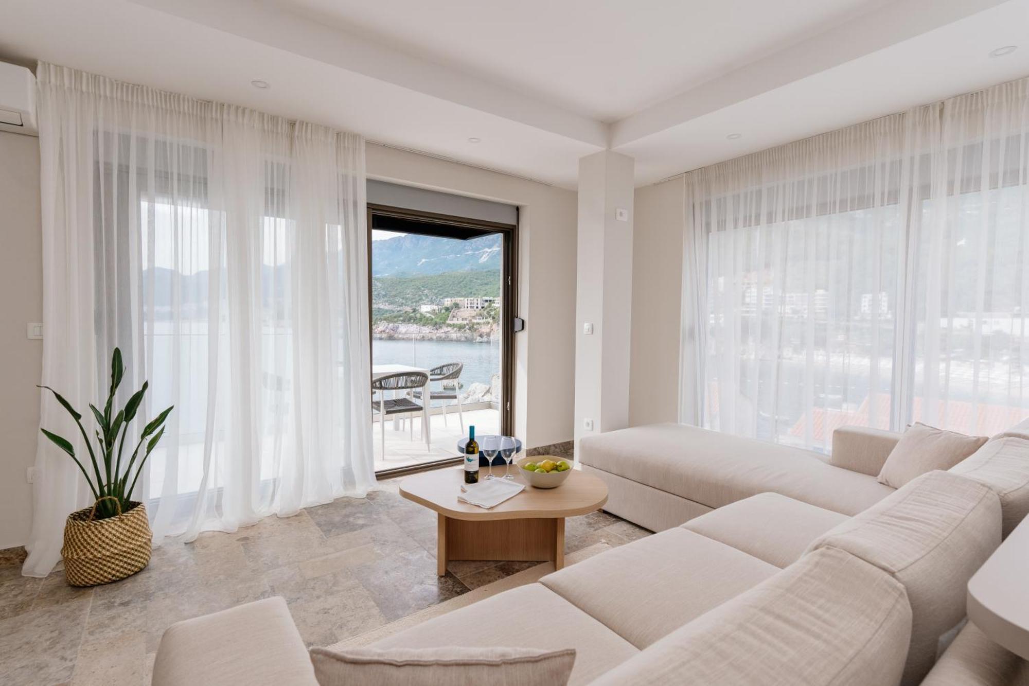 Blanche Cliff Apartments Sveti Stefan Esterno foto