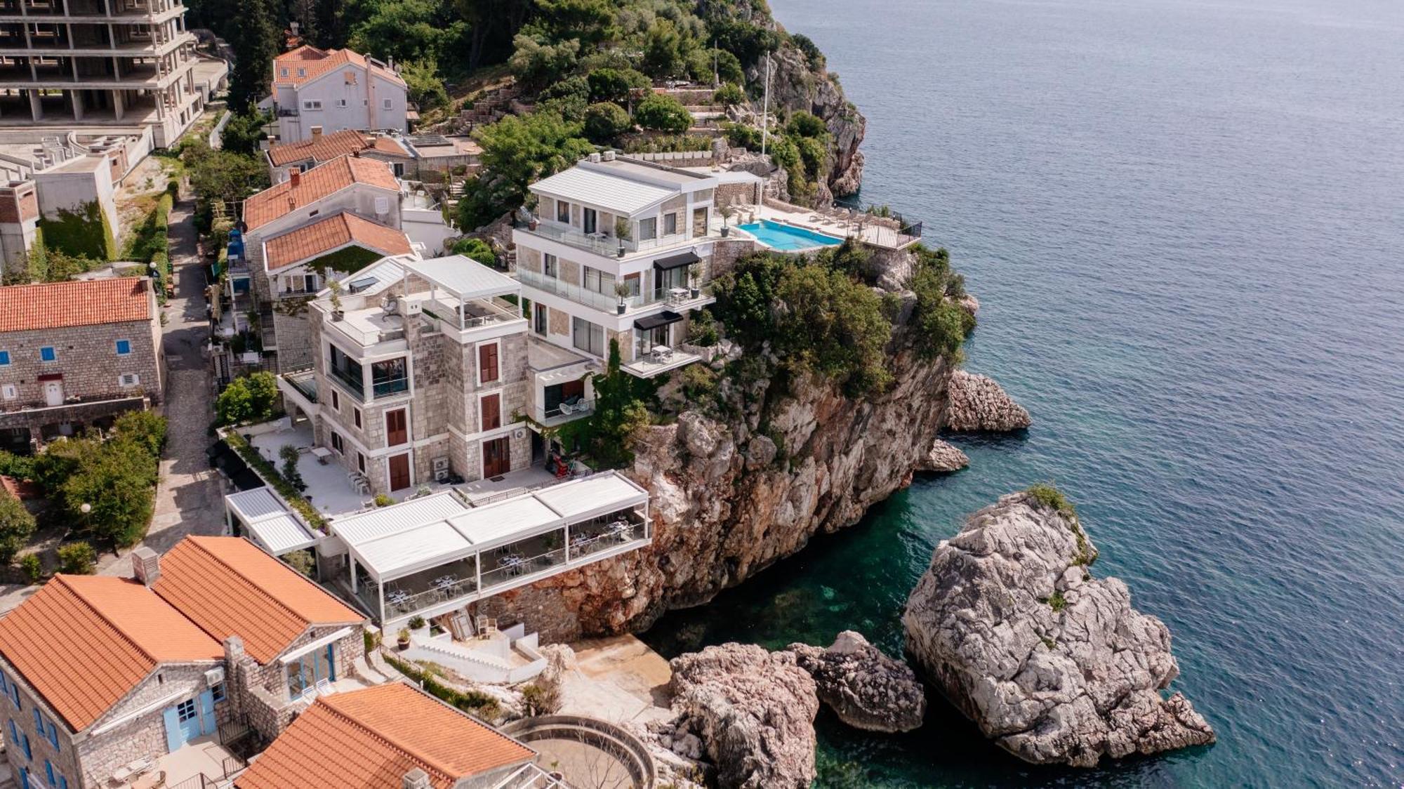 Blanche Cliff Apartments Sveti Stefan Esterno foto