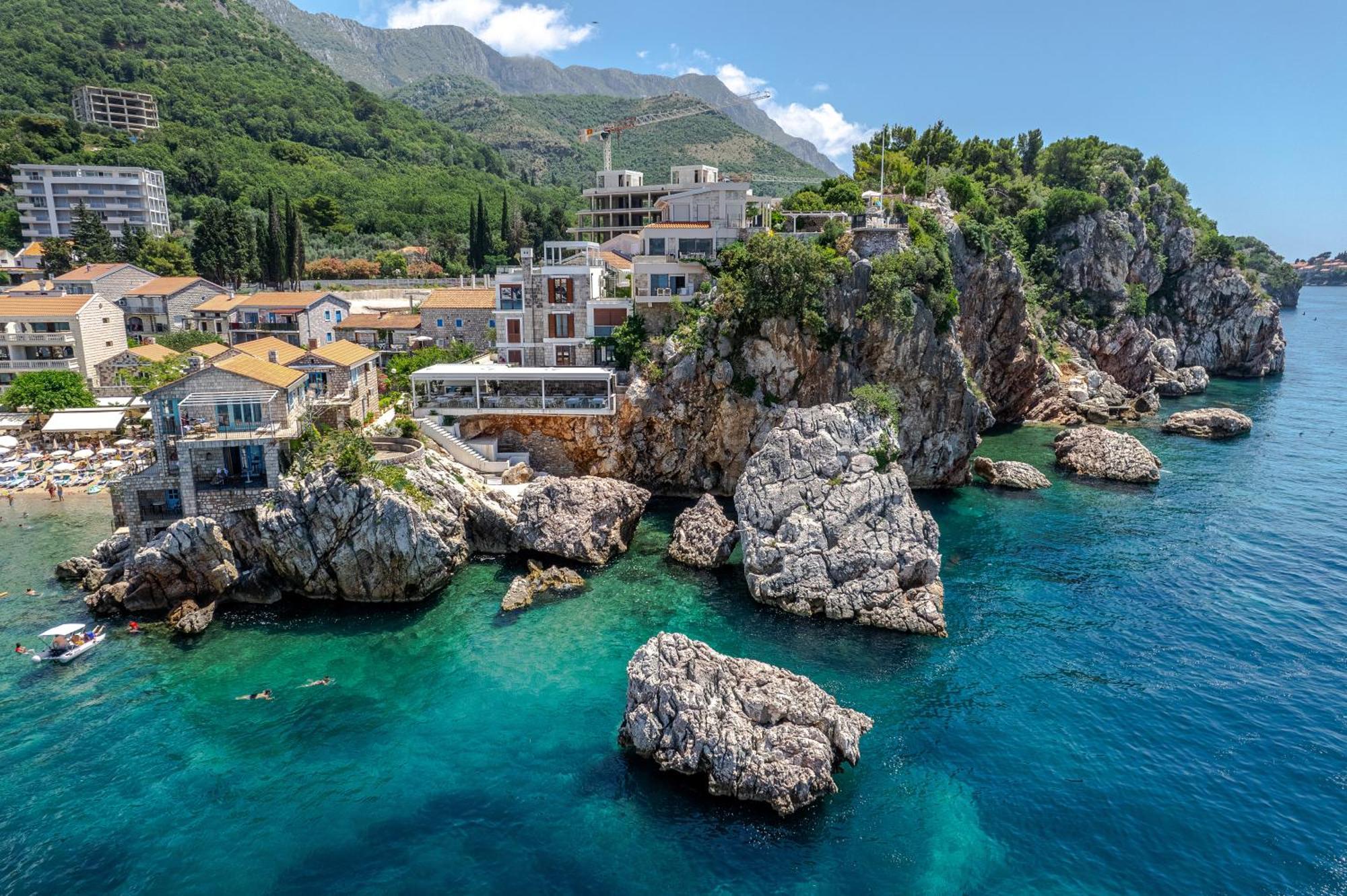 Blanche Cliff Apartments Sveti Stefan Esterno foto