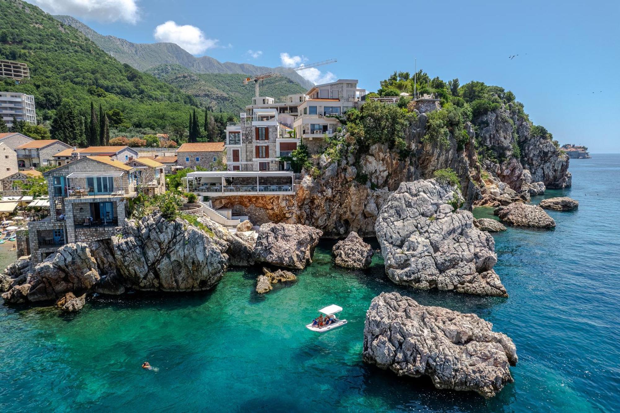 Blanche Cliff Apartments Sveti Stefan Esterno foto